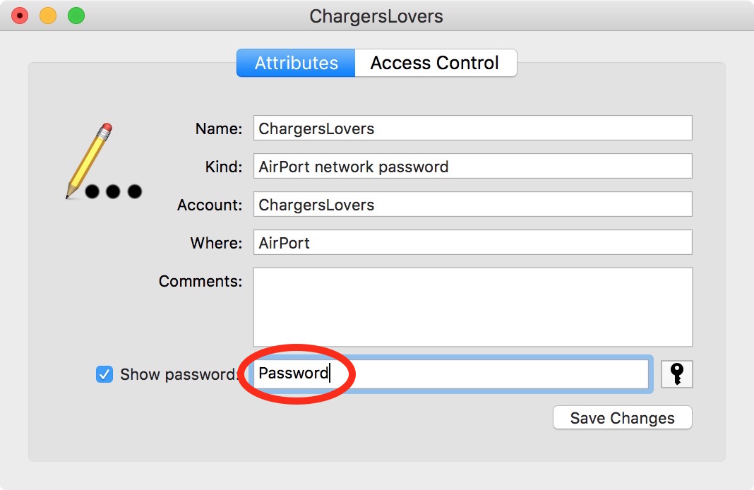 see passwords for internet connection on mac