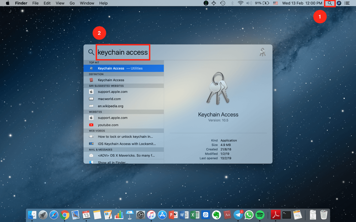 see passwords for internet connection on mac
